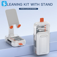 Kit de nettoyage multifonctionnel 15 en 1 pour clavier, écouteurs, ordinateur de bureau, kit de nettoyage 15 en 1 avec support
