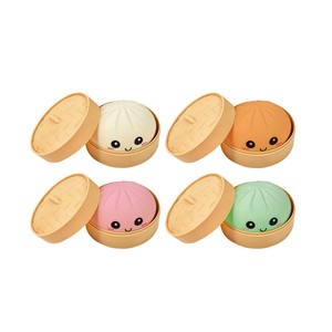 <span class=keywords><strong>Jouet</strong></span> à presser en forme de petits pains, visage souriant, coloré et mignon, confortable à tenir, à récupération lente, non toxique et inoffensif - Product Image 4