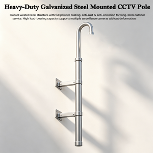 Soporte de Pared para Cámara CCTV de Acero Galvanizado Cuadrado, Soporte Fijo de Pared con Longitud Ajustable para Muro Perimetral de Fábrica - Product Image 3