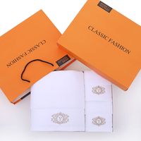 Ensemble de serviettes de luxe 100% coton égyptien, séchage rapide, antimicrobien, pour la salle de bain, usage hôtelier, taille adulte, cadeau, logo personnalisé, boîte cadeau, vente en gros