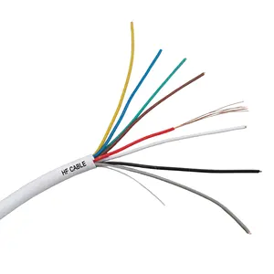 Fábrica para Arica Unshielded 8 core 22 24 AWG 2 4 6 8 10 12 14 16 20 Core Alarme assaltante Controle de segurança Cabo Alarme blindado Ca