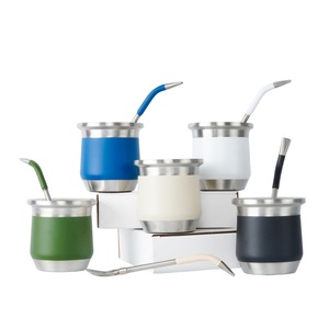Ensemble de gourde et de bombilla pour <span class=keywords><strong>yerba</strong></span> maté de 8 oz avec logo personnalisé, différentes couleurs mates, kit réutilisable en acier inoxydable, parfait pour les rassemblements - Product Image 6