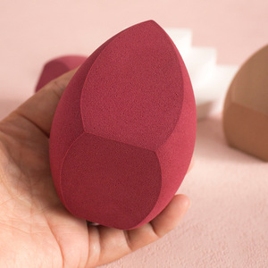 Esponja de Maquillaje de Poliuretano Hidrófilo de Doble Uso, Seco y Húmedo, No Pegajosa, de Corte Oblicuo Irregular, Súper Suave, Tamaño Grande - Product Image 4