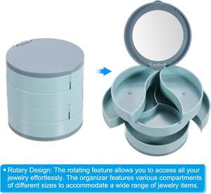 Nuevo joyero giratorio de cuatro capas, caja de embalaje de joyería, accesorios, caja de embalaje de joyería - Product Image 4