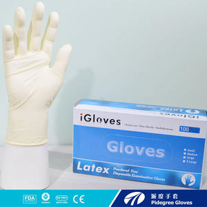Gants d'examen en latex jetables, texture sur les doigts, sans poudre, épaisseur 5 MIL, longueur 24 CM, poudrés et non poudrés - Product Image 5