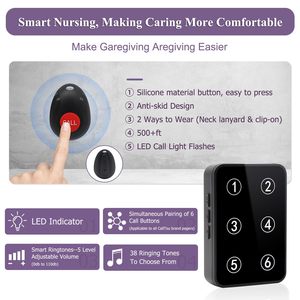 2025 Daytech LED Affichage des numéros 500 + ft Fournisseurs <span class=keywords><strong>Mmcall</strong></span> Système d'appel infirmier Système d'appel hospitalier 1 récepteur 6 boutons - Product Image 3