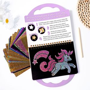 Kits de Arte con Láminas para Niños, Kits de Manualidades con Impresión en Lámina, Juguetes de Viaje para Niños y Niñas Kit de Pintura con Láminas - Product Image 3