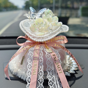 Diffuseur d'air pour voiture en forme de fleur délicate avec charbon de bambou, ornement parfumé pour console centrale, éliminateur d'odeurs décoratif - Product Image 3