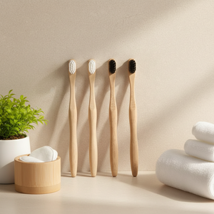 Cepillo de Dientes de Bambú con Cerdas Suaves de Primera Calidad, Cepillo de Dientes de Bambú de Marca Privada para <span class=keywords><strong>Hotel</strong></span> y Spa - Product Image 4