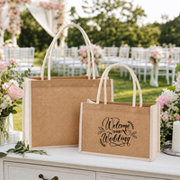 Sac fourre-tout en toile de jute PE grand format, réutilisable, écologique, avec logo personnalisé, idéal pour les mariages, la plage, les courses et comme sac à main pour femme - Vente en gros usine