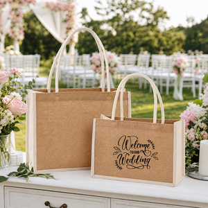 Borsa Tote Grande <span class=keywords><strong>in</strong></span> Iuta PE Personalizzabile con Logo, Riutilizzabile ed Ecologica, per Regali di Nozze, Spiaggia, Shopping Femminile e Trasporto Spesa - Vendita all'Ingrosso Diretta dalla Fabbrica - Product Image 4