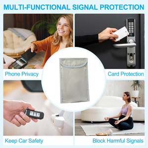 Bolsa <span class=keywords><strong>de</strong></span> Seguridad Faraday, Funda Anti-Radiación para Teléfono Celular, Bloqueador <span class=keywords><strong>de</strong></span> Señal para Protección 5G, RF, GPS, RFID, Accesorio <span class=keywords><strong>de</strong></span> Moda - Product Image 6