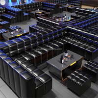 Meubles de club de nuit modernes sur mesure, sièges en cabine, canapé sectionnel pour karaoké KTV, ensemble de bar pour restaurant, café, hôtel