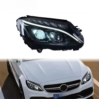Phares de remplacement LED pour Mercedes-Benz Classe C W205 2014-2018 C260 C300 DRL H7 Bi Xénon avec clignotants – Amélioration des phares avant