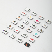 Jeu de Mahjong Américain Premium d'Halloween, 160 Pions en Acrylique à Motifs Horribles et Cartoon, avec Joker, Jeu de Société Festif Idéal pour un Cadeau