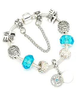 2021美丽的DIY宝石串珠手镯与穆拉诺珠蛇链手镯蛇形珠宝流行珠魅力手镯