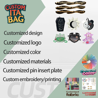 Épingles de présentation personnalisées pour sacs Ita Bag, motif tasse de thé au lait, en denim transparent, pour sacs de créateurs et sacs de marques célèbres pour femmes