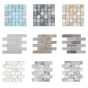 Schomex Wholesale Glass Mosaic Tile Crystal Mirror Wall Glass Mosaic Tile