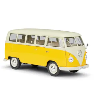 热卖Welly压铸玩具车1/18 T1巴士经典模型汽车货车压铸大众玩具
