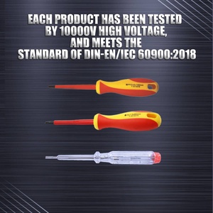 طقم أدوات معزولة HENITUER S671-8 مكون من 8 قطع، عالي الصلابة ومتعدد الوظائف، طقم مفكات معزولة للجهد العالي - Product Image 4