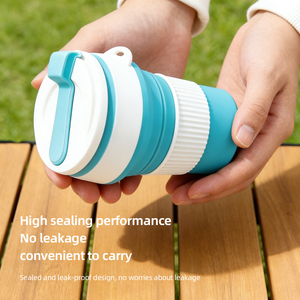 OEM ODM Eco-Friendly Waterproof 350ml Foldable Portable Travel Pet Puppy Dog Water Drinking Bowl <b>Dispenser</b> <b>Bottle</b> - Product Image 5