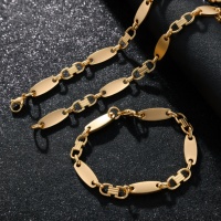Nouveauté Ruikoo, chaîne de collier tendance en acier inoxydable ovale à maillons plats plaquée or 18 carats, fabrication de bijoux DIY pour hommes et femmes