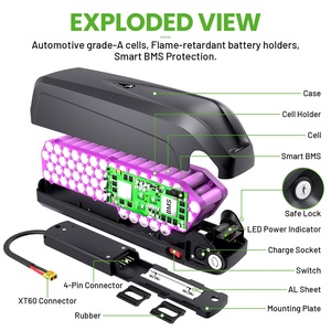EU AU UK op voorraad Hailong Elektrische Fiets Batterij 4-pins Elektrische Fiets Batterij 36V 20Ah 25A BMS E-<span class=keywords><strong>bike</strong></span> Lithium Ion Batterijpakket - Product Image 6