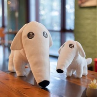 Nouveauté : Jouet en peluche chien Borzoi à longue snuffle, « Laisse-moi le faire pour toi », chien blanc, peluche kawaii beige, jouets en peluche pour chiots, cadeaux de Noël