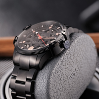 OBLVLO mode Black Tech PVD étoile montre automatique en acier inoxydable lueur étanche montres mécaniques pour hommes d'affaires CAM-STAR