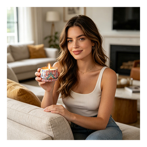 Luxury <b>Candle</b> Gift Box <b>Set</b> White Vessel Wellness Essence Spa Merchandising Holiday Showcase Assortment - Product Image 2