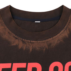 Qianzun Bulk Buy Hip Hop Men 350 Gsm Oversized Boxy Drop Shoulder Crew Neck <span class=keywords><strong>Camisetas</strong></span> lavadas de gran tamaño con diseño personalizado - Product Image 5