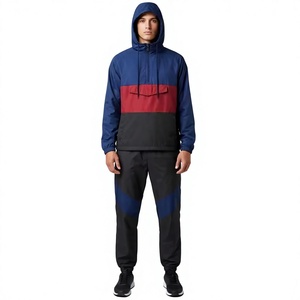 Combinaisons coupe-vent décontractées respirantes pour hommes, en polyester/nylon, pour le sport en plein air, avec fermeture éclair, pour adultes, automne - Product Image 4