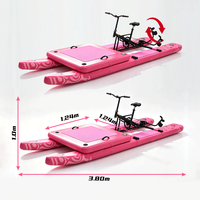 Vélo aquatique gonflable 3 places 2027 avec grand tapis flottant, modèle passager, équipement de loisirs pour la location, ODM, OEM