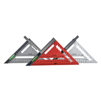 Outil de mesure carré de vitesse de règle triangulaire en alliage d'aluminium multifonctionnel industriel détachable de 7 "pour les ingénieurs charpentiers
