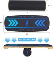 Planche d'équilibre en bois avec roulettes pour le skateboard, le surf, le ski, le fitness et l'exercice