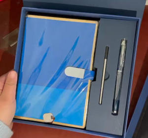 Customized Logo Luxury Business Gift <b>Set</b> Soft-Touch PU Leather Journal <b>Notebook</b> 25.5*17.5*4.5cm High Quality Customizable Color - Product Image 5