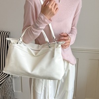 Sac fourre-tout minimaliste en PU 2026 pour femme – Sac à main tendance avec fermeture éclair, grande capacité, sac à bandoulière polyvalent pour le travail, le shopping et l'usage quotidien