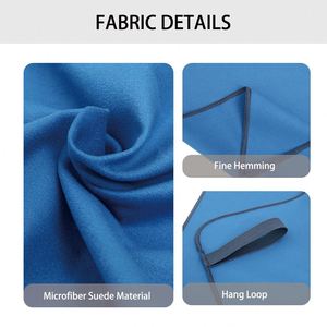 Serviette de sport personnalisée en microfibre suédée antibactérienne, très absorbante, pour la gym, le yoga et les activités de plein air - Product Image 4