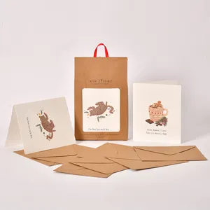 Caixa de presente para festas e festas, decoração DIY, caixa de papel para presente de casamento, sacola de doces com envelope para cartões, conjunto