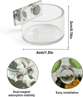 Ensemble de bols d'alimentation magnétiques pour araignées sauteuses, bol d'eau pour reptiles et pinces de nourrissage, accessoires pour mini terrarium d'araignées