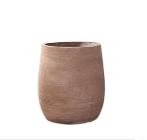 <span class=keywords><strong>Jardinière</strong></span> <span class=keywords><strong>ronde</strong></span> contemporaine en fibre d'argile écologique avec trou de drainage pour une utilisation intérieure/extérieure dans la maison, le jardin et le bureau - Product Image 2