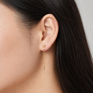 Pendientes de Cadena con Forma de Mariposa, Acero Inoxidable, Chapado en Oro de 14K al Vacío - Product Image 5