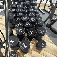Set Dumbbell Ergonomis Anti-Selip Sepuluh Sudut untuk Penggunaan di Rumah, Peralatan Kebugaran Gym, Latihan Kekuatan Seluruh Tubuh Unisex Kustom