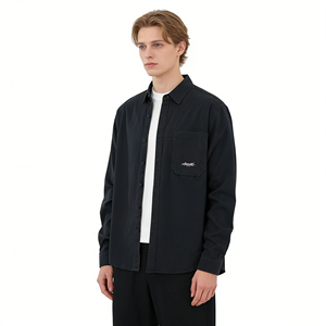 Chemises décontractées pour hommes en coton, confortables, à manches longues et boutonnées, disponibles en gros pour usage quotidien/bureau (OEM disponible) - Product Image 1