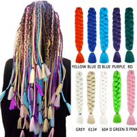 Vente en gros 82 pouces 165g Jumbo tresses Expression tressage cheveux Ultra EZ Crochet synthétique Yaki pré-étiré Perm facile tresse 41 pouces
