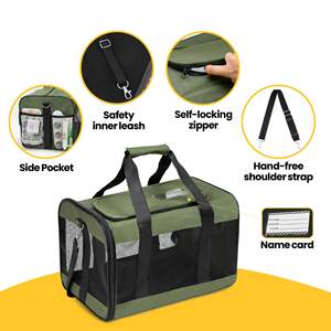 Fabrika toptan özel evcil hayvan taşıyıcı havayolu onaylı genişletilebilir Pet seyahat katlanabilir kedi taşıyıcı çanta - Product Image 5