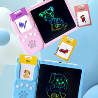 Tableau d'écriture LCD pour enfants carte Machine à dessiner carte Insertion Graffiti planche à dessin Puzzle Machine tout-en-un