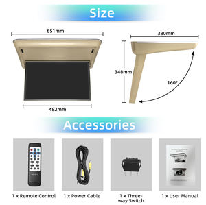Écran LCD HD motorisé de 24 pouces <span class=keywords><strong>pour</strong></span> toit de voiture, écran de plafond, <span class=keywords><strong>TV</strong></span> de voiture <span class=keywords><strong>pour</strong></span> <span class=keywords><strong>camping</strong></span>-<span class=keywords><strong>car</strong></span>, véhicule utilitaire, fourni par l'usine - Product Image 6