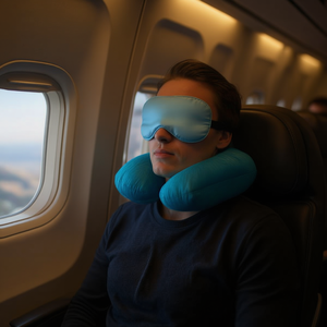 Masque pour les yeux en soie HB Sport 20 cm, doux, pour dormir et voyager, idéal pour l'avion - Product Image 2