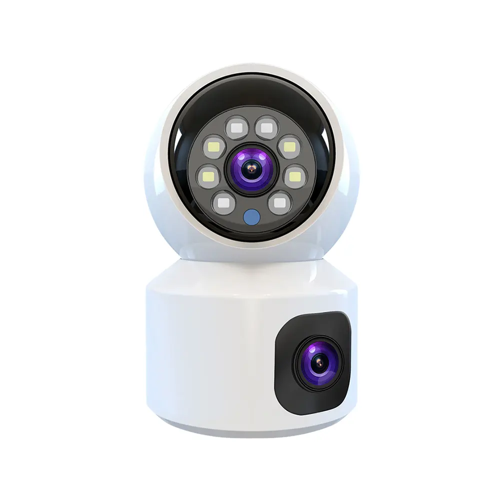 Câmera de segurança interna com lente dupla, câmera com wi-fi, V380, 4MP, monitor de bebê com rastreamento automático, câmera IP CCTV para uso doméstico inteligente